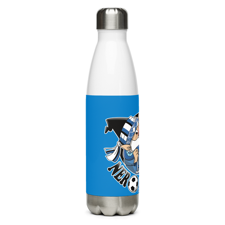 Borraccia in acciaio inossidabile NERO AZZURROLO - Gufetto Brand 