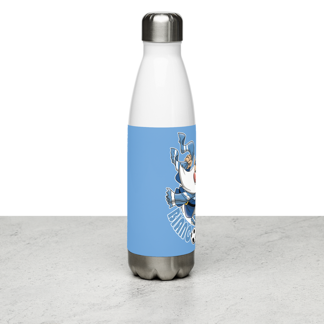 Borraccia in acciaio inossidabile BIANCO AZZURROLO - Gufetto Brand 
