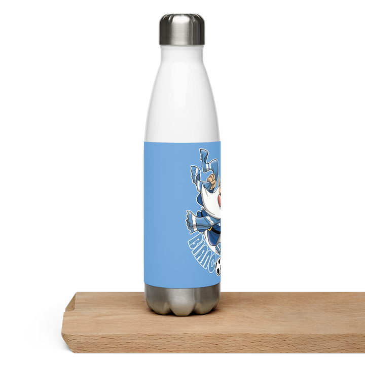 Borraccia in acciaio inossidabile BIANCO AZZURROLO - Gufetto Brand 