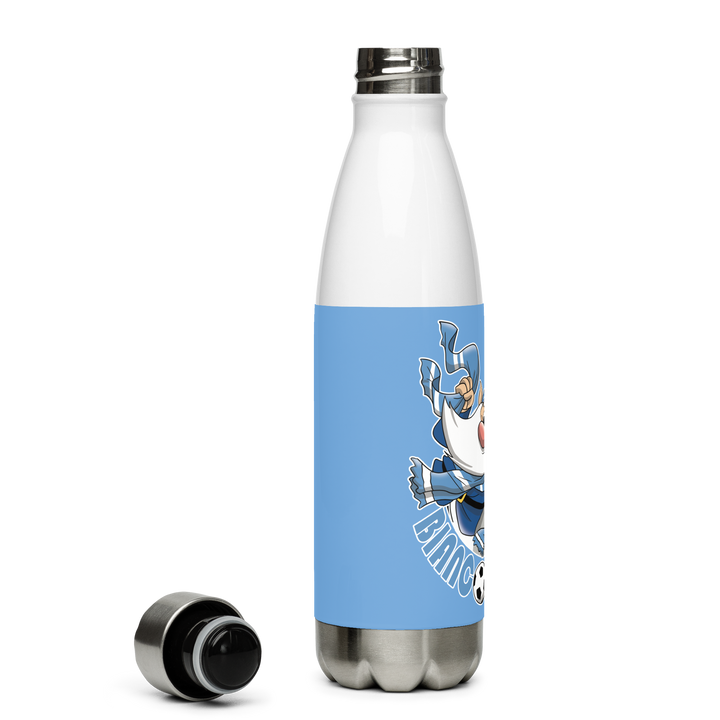 Borraccia in acciaio inossidabile BIANCO AZZURROLO - Gufetto Brand 