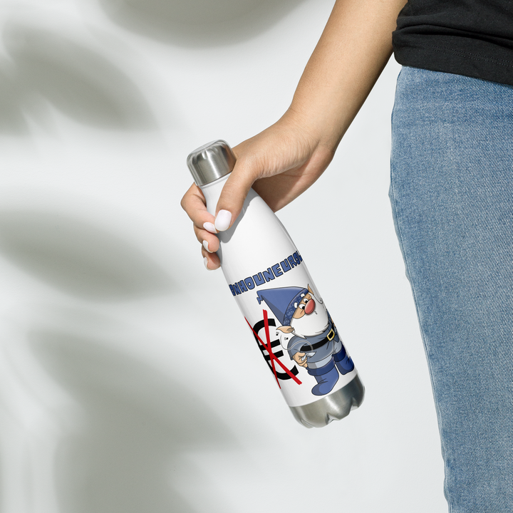 Borraccia in acciaio inossidabile NONHOUNEUROLO - Gufetto Brand 