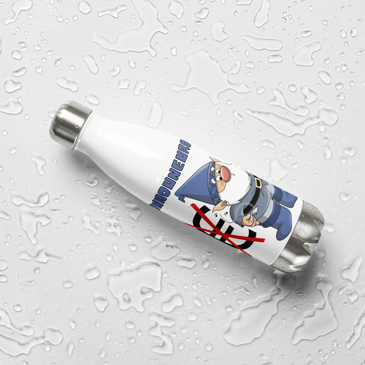 Borraccia in acciaio inossidabile NONHOUNEUROLO - Gufetto Brand 