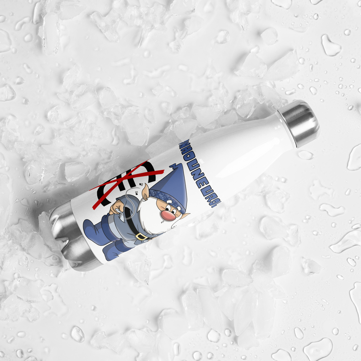 Borraccia in acciaio inossidabile NONHOUNEUROLO - Gufetto Brand 