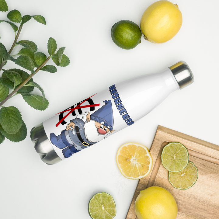 Borraccia in acciaio inossidabile NONHOUNEUROLO - Gufetto Brand 