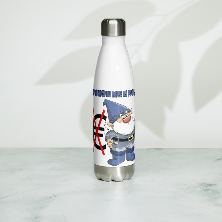 Borraccia in acciaio inossidabile NONHOUNEUROLO - Gufetto Brand 