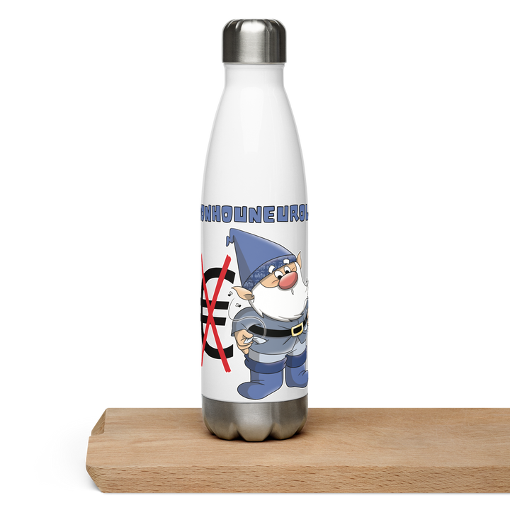 Borraccia in acciaio inossidabile NONHOUNEUROLO - Gufetto Brand 