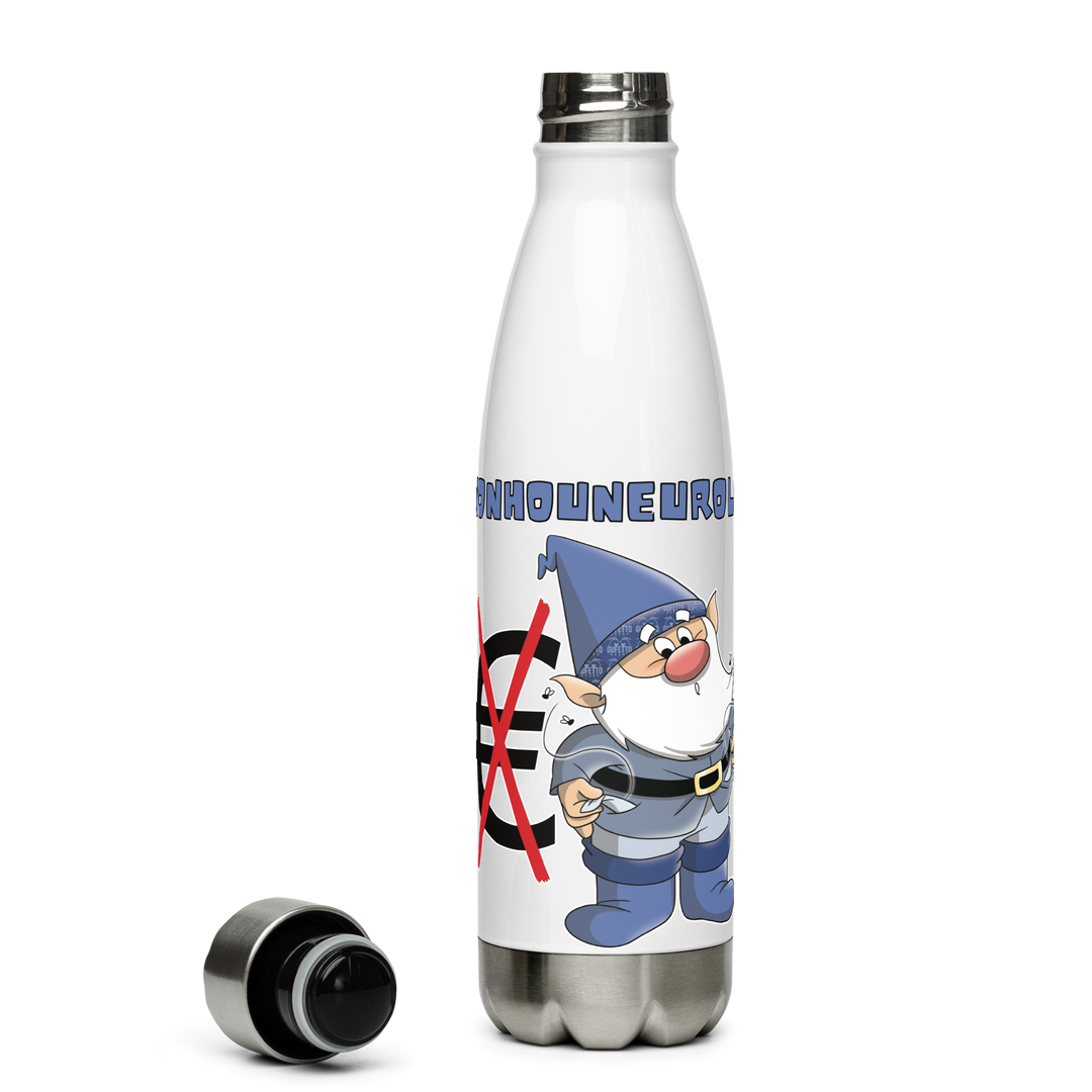 Borraccia in acciaio inossidabile NONHOUNEUROLO - Gufetto Brand 