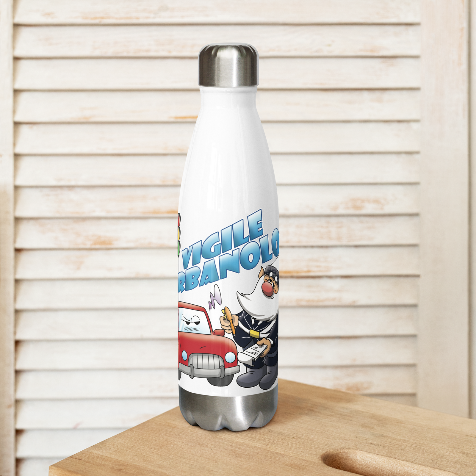 Borraccia in acciaio inossidabile VIGILE URBANOLO - Gufetto Brand 
