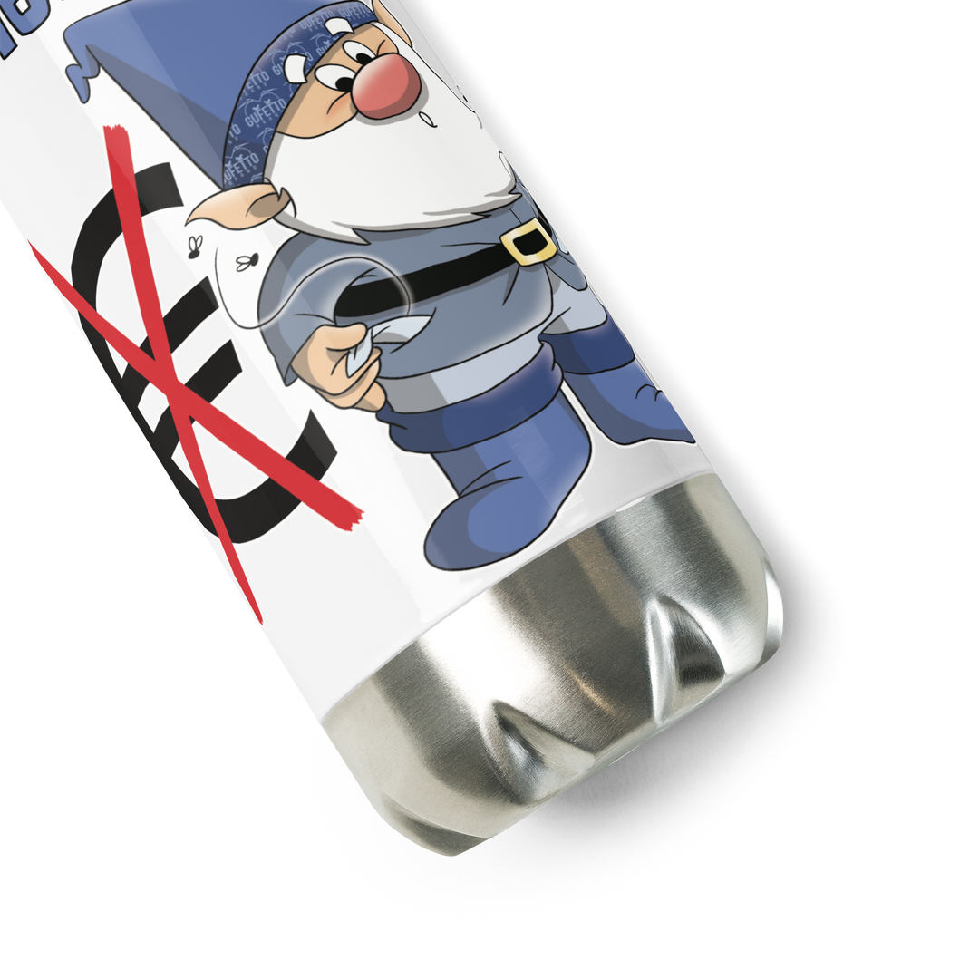 Borraccia in acciaio inossidabile NONHOUNEUROLO - Gufetto Brand 