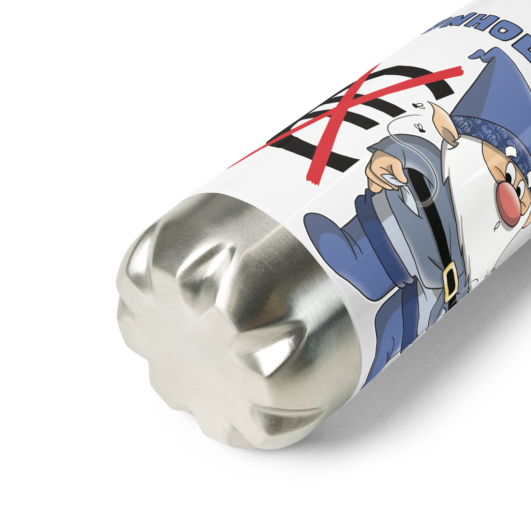 Borraccia in acciaio inossidabile NONHOUNEUROLO - Gufetto Brand 