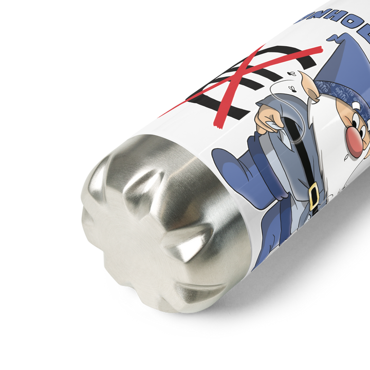 Borraccia in acciaio inossidabile NONHOUNEUROLO - Gufetto Brand 