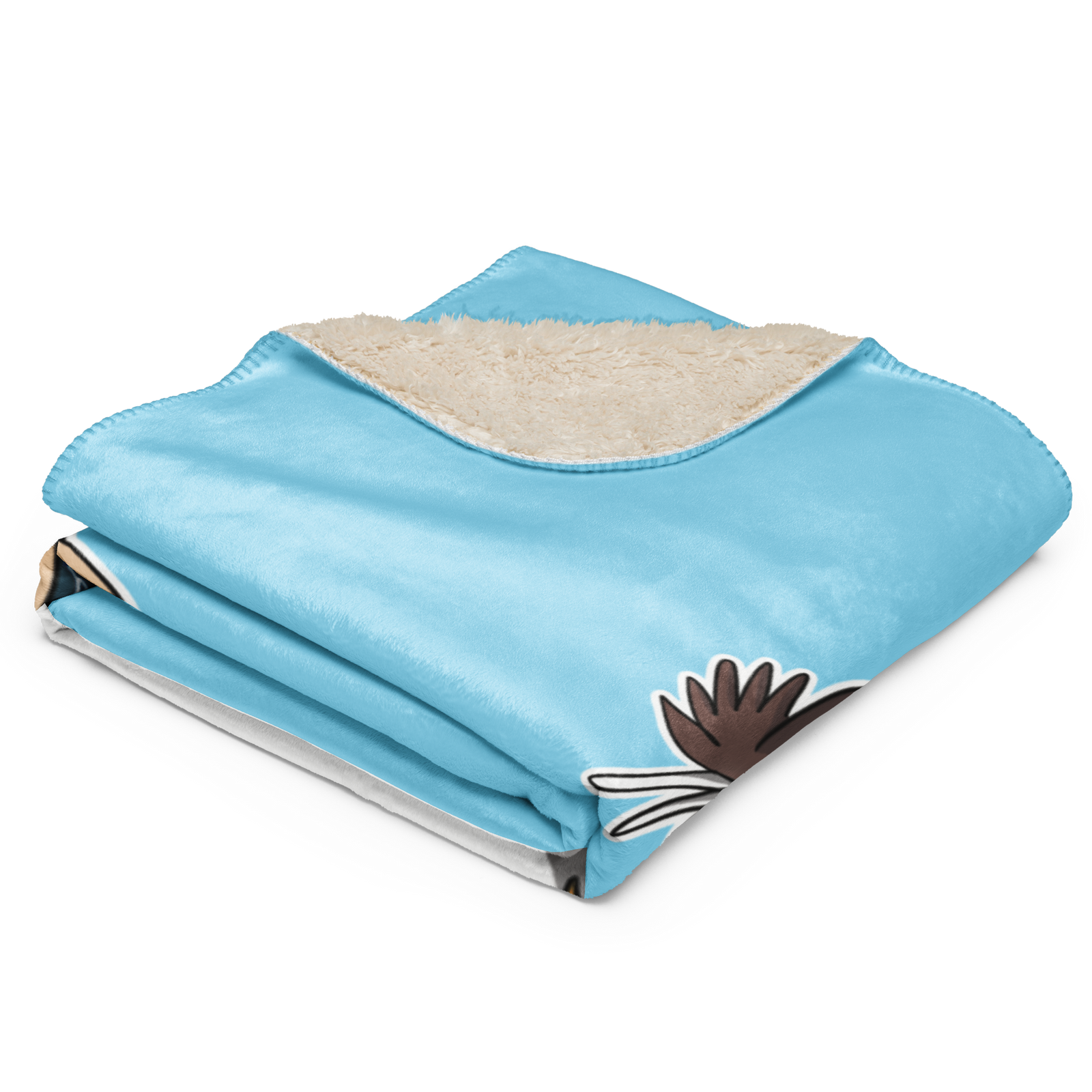 Coperta sherpa BIANCO CELESTOLO - Gufetto Brand 