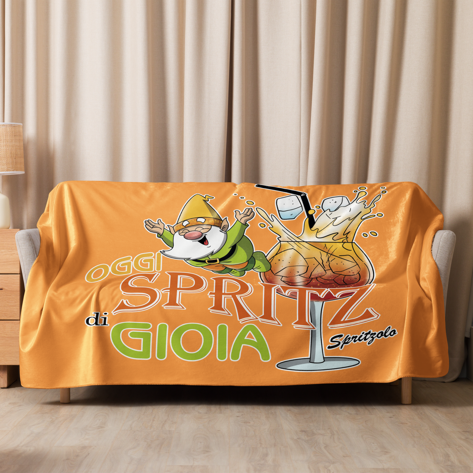 Coperta sherpa SPRITZ DI GIOIA - Gufetto Brand 