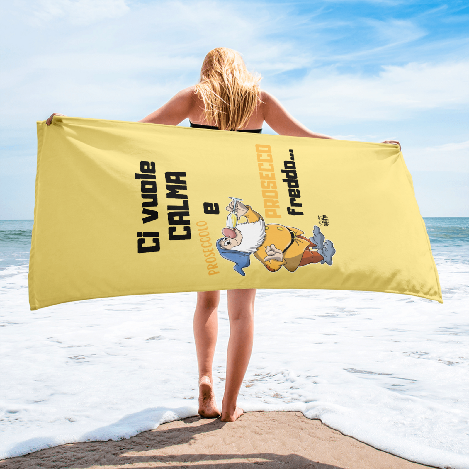 Asciugamano PROSECCO FREDDO - Gufetto Brand 