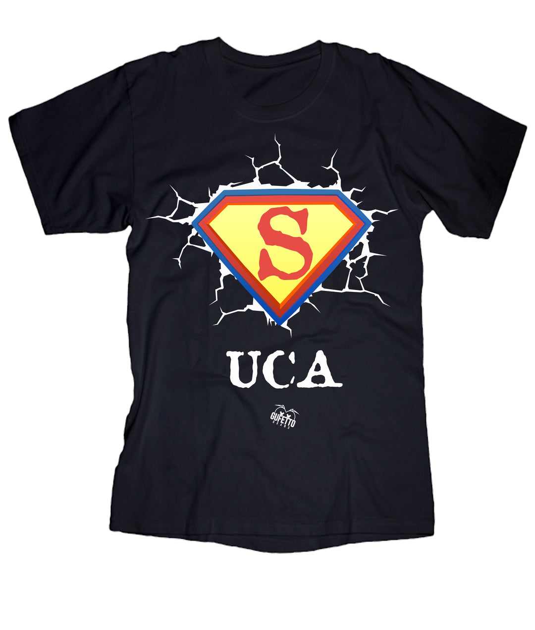 T-shirt nera Uomo Suca Outlet - Gufetto Brand 