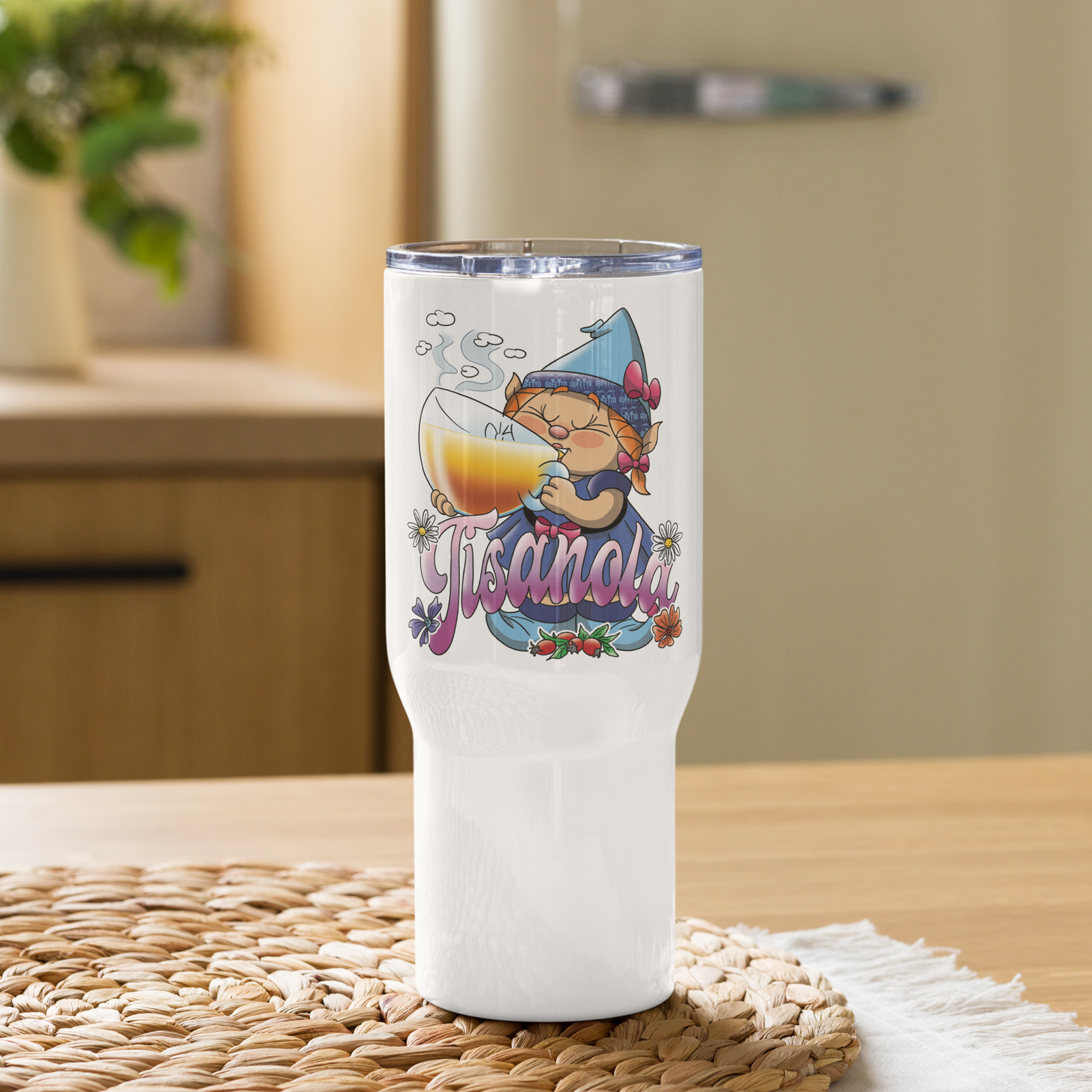 Tazza da viaggio con manico TISANOLA - Gufetto Brand 
