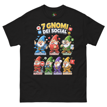 T-shirt classica Uomo 7 Gnomi dei Social