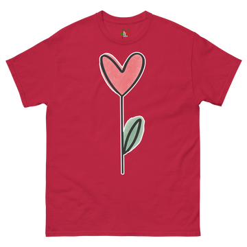 T-shirt classica Uomo Fiore Cuore