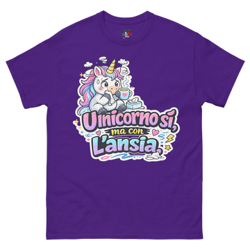 T-shirt classica Uomo Unicorno Ansia