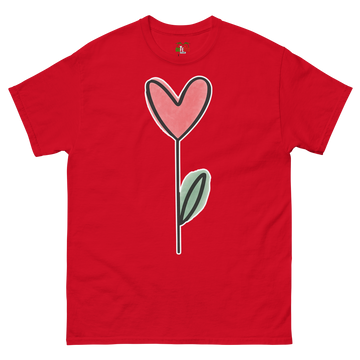 T-shirt classica Uomo Fiore Cuore