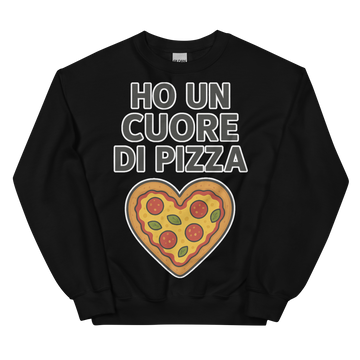 Felpa unisex Uomo/Donna Cuore di Pizza