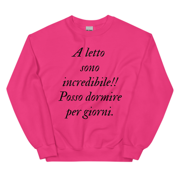 Felpa unisex Uomo/Donna A Letto