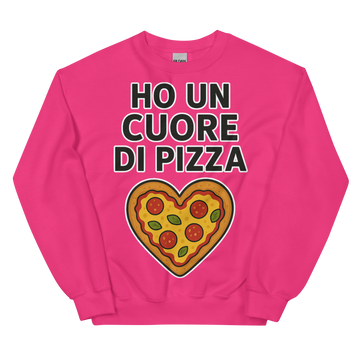 Felpa unisex Uomo/Donna Cuore di Pizza