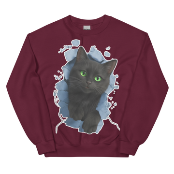 Felpa unisex Uomo/Donna Gatto Nero