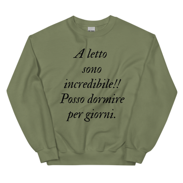 Felpa unisex Uomo/Donna A Letto