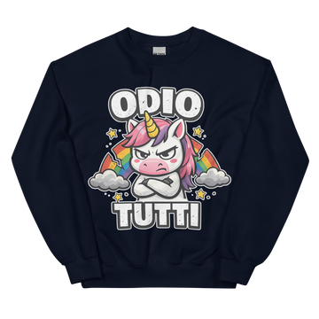 Felpa unisex Classic Uomo/Donna Odio Tutti Unicorn