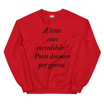 Felpa unisex Uomo/Donna A Letto