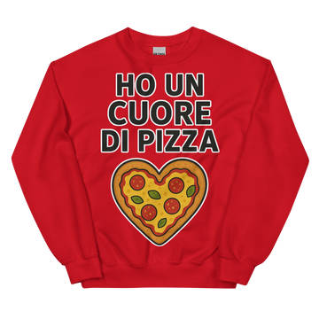 Felpa unisex Uomo/Donna Cuore di Pizza
