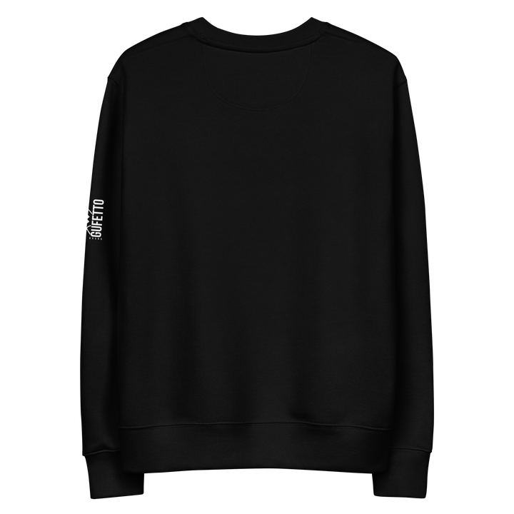 Felpa eco unisex GUFETTO 1 BIANCO OCCHI ROSSI - Gufetto Brand 