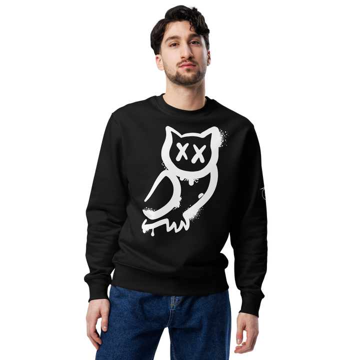 Felpa eco unisex GUFETTO 1 BIANCO OCCHI BIANCHI - Gufetto Brand 