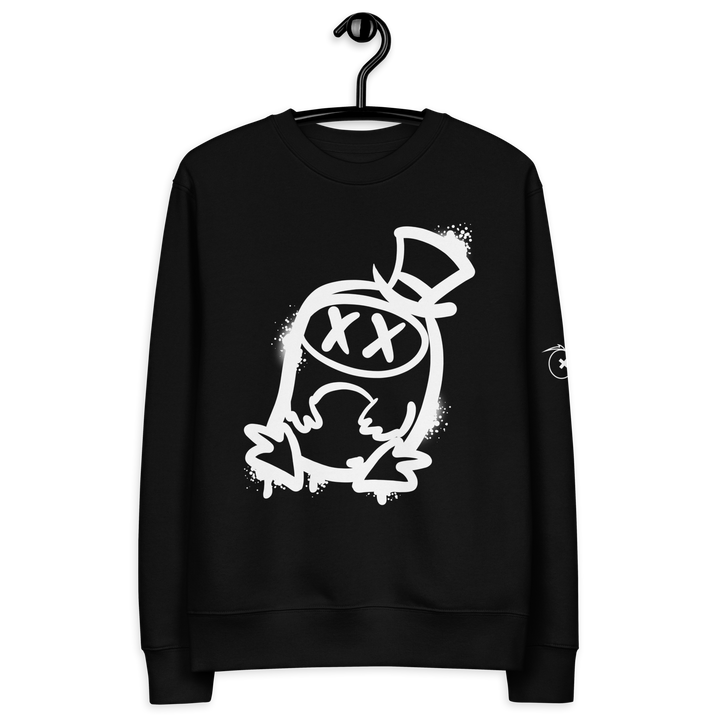 Felpa eco unisex GUFETTO 2 BIANCO OCCHI BIANCHI - Gufetto Brand 