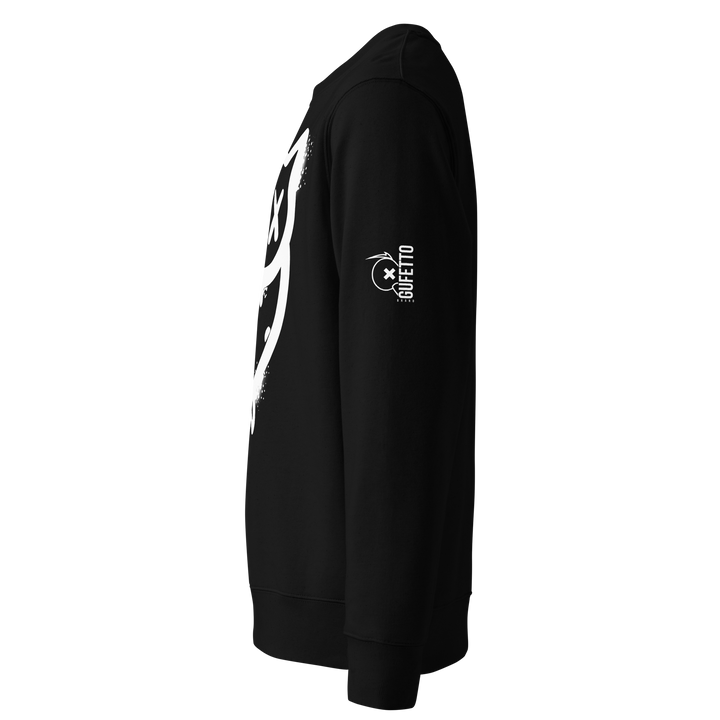 Felpa eco unisex GUFETTO 1 BIANCO OCCHI BIANCHI - Gufetto Brand 