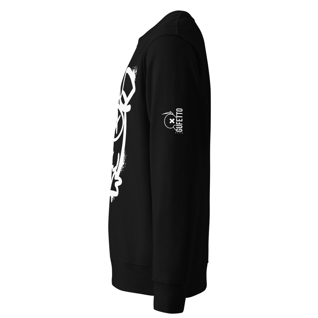 Felpa eco unisex GUFETTO 2 BIANCO OCCHI BIANCHI - Gufetto Brand 