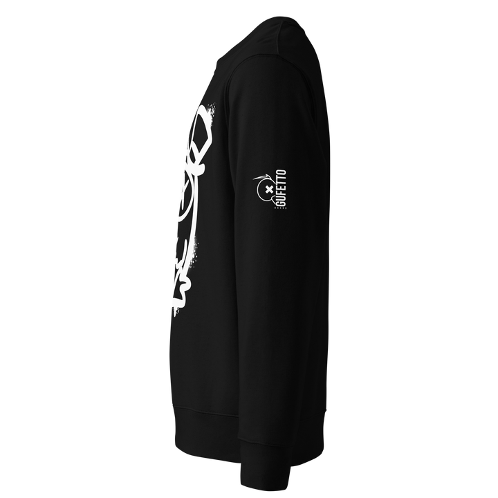 Felpa eco unisex GUFETTO 2 BIANCO OCCHI BIANCHI - Gufetto Brand 