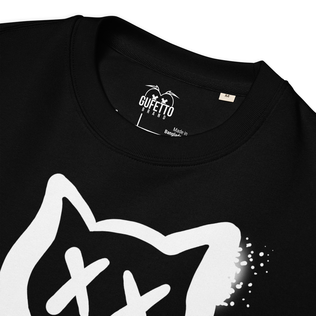 Felpa eco unisex GUFETTO 1 BIANCO OCCHI BIANCHI - Gufetto Brand 