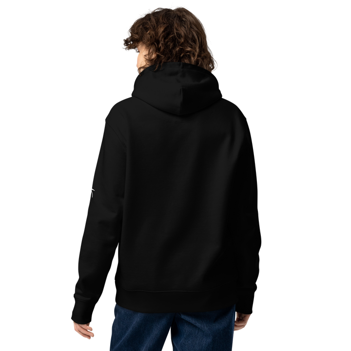 Felpa con cappuccio ecologica classica unisex GUFETTO 2 BIANCO OCCHI GIALLI - Gufetto Brand 