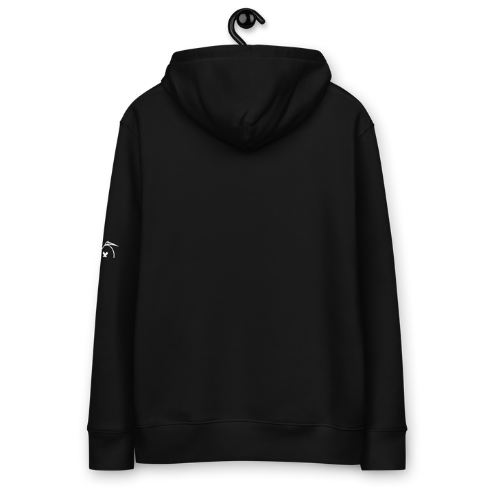 Felpa con cappuccio ecologica classica unisex GUFETTO 2 BIANCO OCCHI GIALLI - Gufetto Brand 