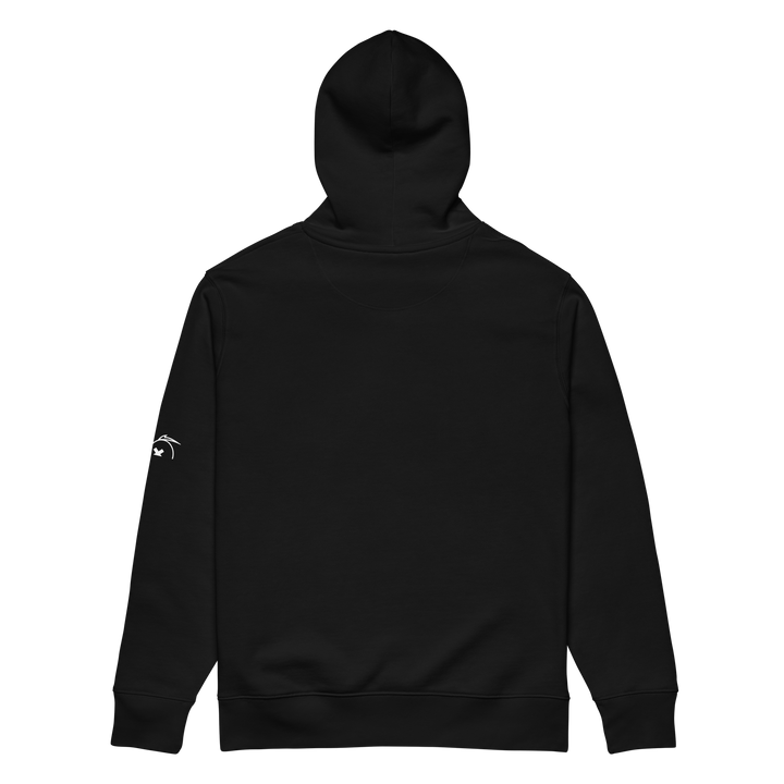 Felpa con cappuccio ecologica classica unisex GUFETTO 1 BIANCO OCCHI GIALLI - Gufetto Brand 