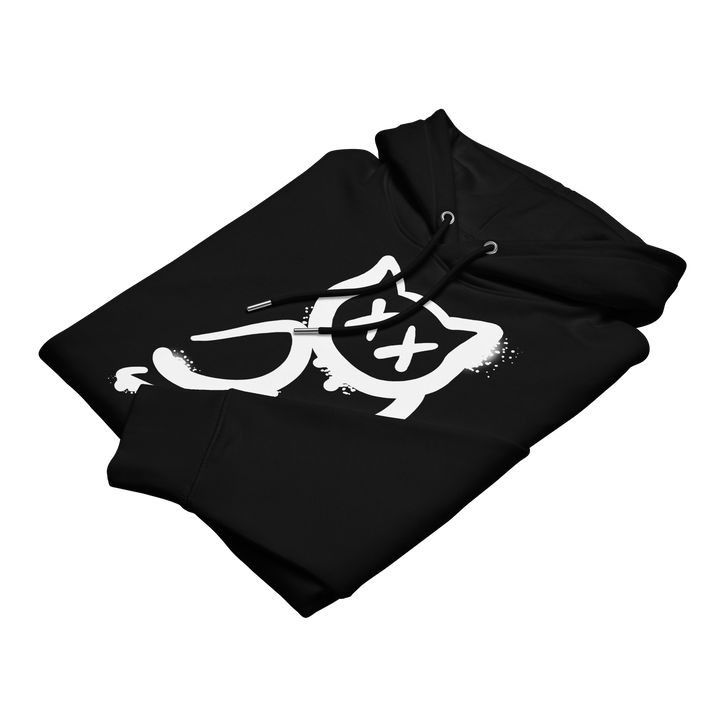 Felpa con cappuccio ecologica classica unisex GUFETTO 1 BIANCO OCCHI BIANCHI - Gufetto Brand 