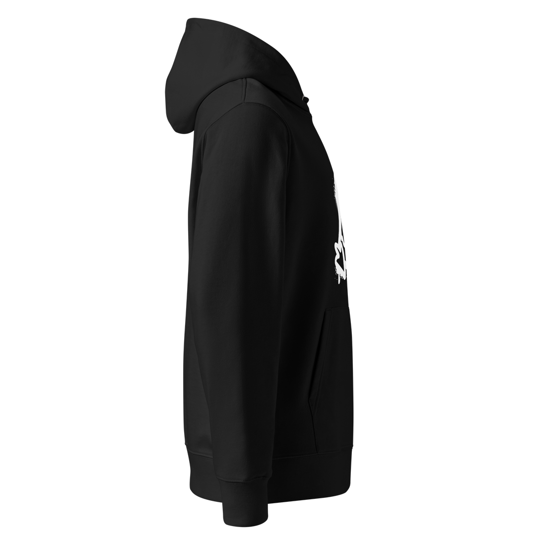 Felpa con cappuccio ecologica classica unisex GUFETTO 2 BIANCO OCCHI GIALLI - Gufetto Brand 