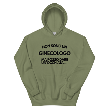 Felpa con cappuccio Unisex Uomo/Donna Ginecologo