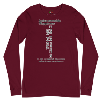 T-shirt a maniche lunghe unisex Uomo/Donna Proverbio Giapponese