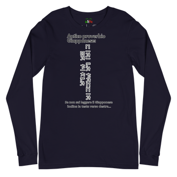 T-shirt a maniche lunghe unisex Uomo/Donna Proverbio Giapponese