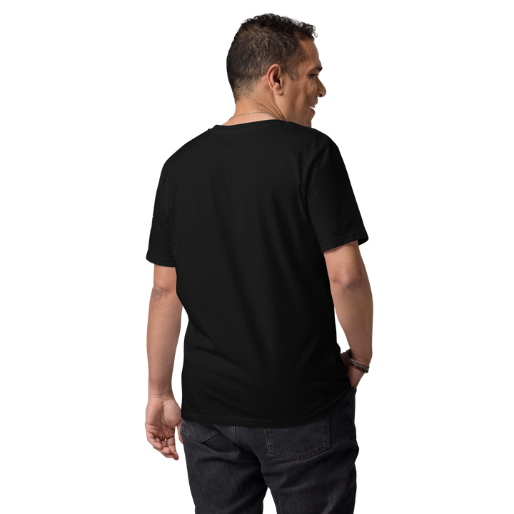 Maglietta in cotone organico unisex GUFETTO 1 BIANCO OCCHI ROSSI - Gufetto Brand 