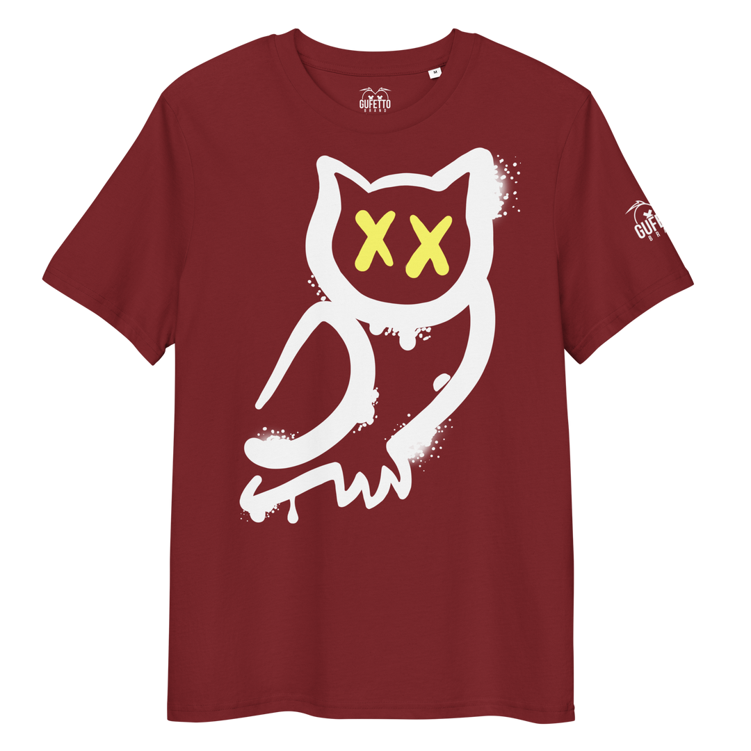 Maglietta in cotone organico unisex GUFETTO 1 OCCHI GIALLI - Gufetto Brand 