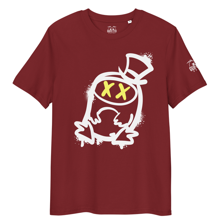 Maglietta in cotone organico unisex GUFETTO 2 BIANCO OCCHI GIALLI - Gufetto Brand 